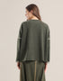 Oversized jacquard sweater with long sleeves